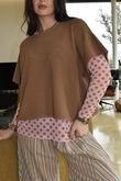 Bobby Mesh Layering Top Dopamine Dot Rose Mocha /9